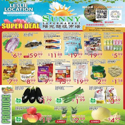 Sunny Supermarket (Leslie) Flyer October 21 to 27