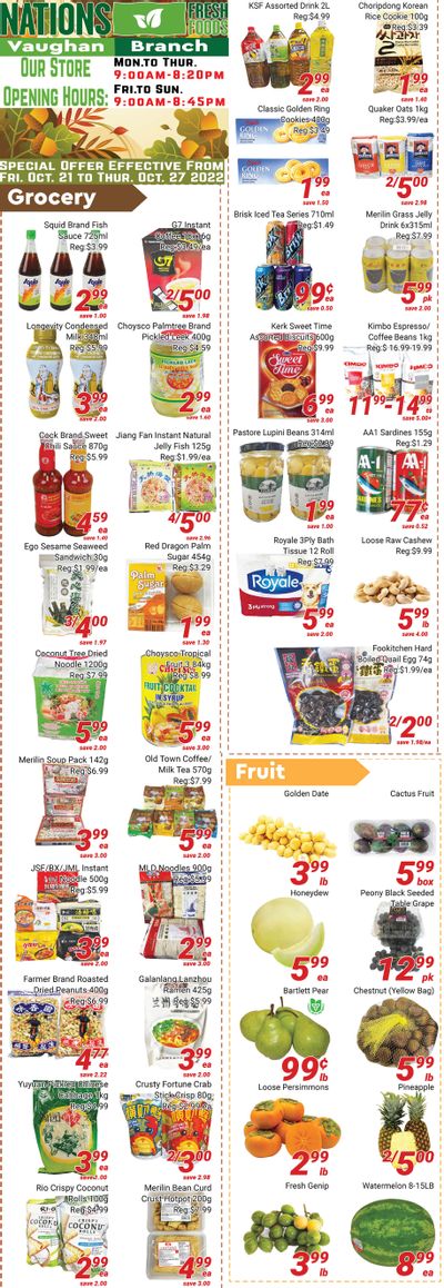 Nations Fresh Foods (Vaughan) Flyer October 21 to 27