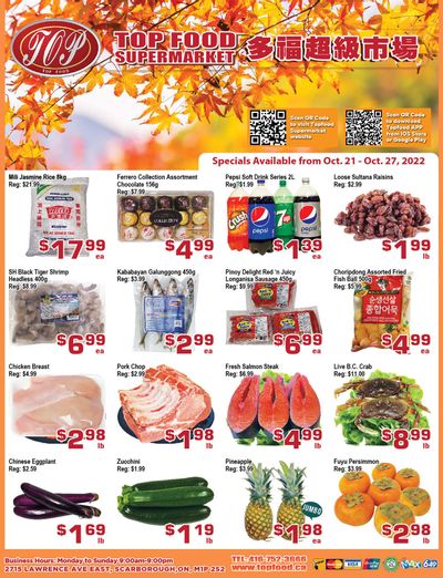 Top Food Supermarket Flyer October 21 to 27