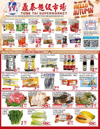 Tone Tai Supermarket Flyer October 21 to 27