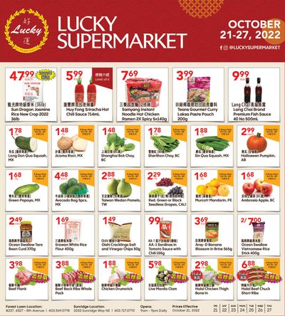 Lucky Supermarket (Calgary) Flyer October 21 to 27