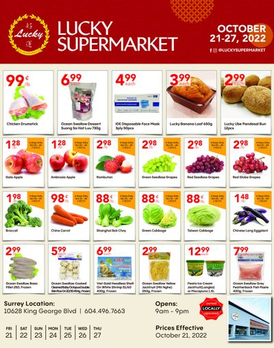 Lucky Supermarket (Surrey) Flyer October 21 to 27