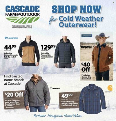 Cascade Farm And Outdoor (OR, WA) Weekly Ad Flyer Specials October 19 to October 25, 2022