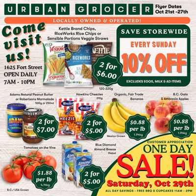 Urban Grocer Flyer October 21 to 27