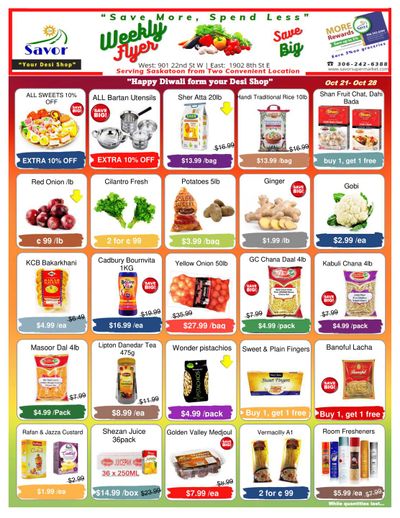 Savor Supermarket Flyer October 21 to 28
