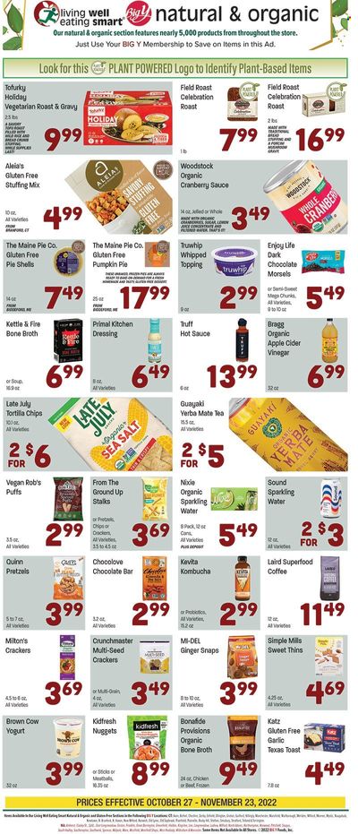 Big Y (CT, MA) Weekly Ad Flyer Specials October 27 to November 23, 2022