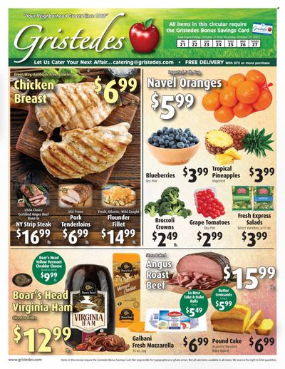 Gristedes (NY) Weekly Ad Flyer Specials October 21 to October 27, 2022