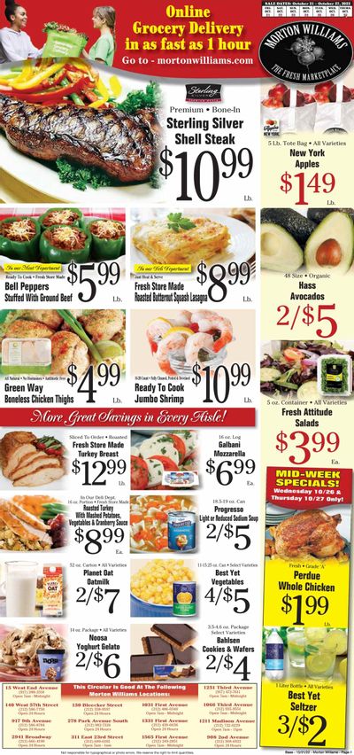 Morton Williams (NY) Weekly Ad Flyer Specials October 21 to October 27, 2022