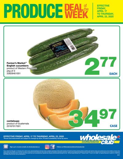 Wholesale Club (West) Produce Deal of the Week Flyer April 16 to 22