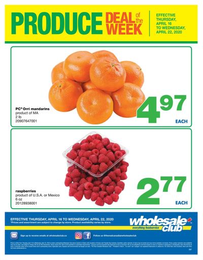 Wholesale Club (ON) Produce Deal of the Week Flyer April 16 to 22