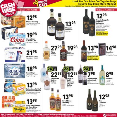 Cash Wise Liquor Only (MN) Weekly Ad Flyer Specials October 23 to October 29, 2022