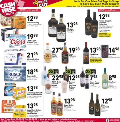 Cash Wise Liquor Only (MN) Weekly Ad Flyer Specials October 23 to October 29, 2022