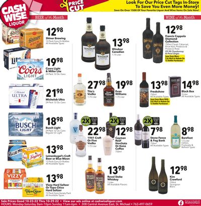 Cash Wise Liquor Only (MN) Weekly Ad Flyer Specials October 23 to October 29, 2022