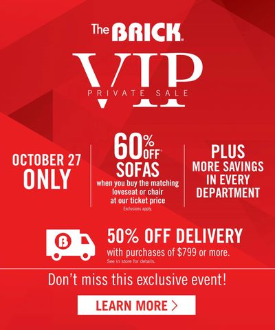 The Brick President's Sale Flyer October 28 to 31