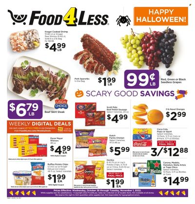 Food 4 Less (IN) Weekly Ad Flyer Specials October 26 to November 1, 2022