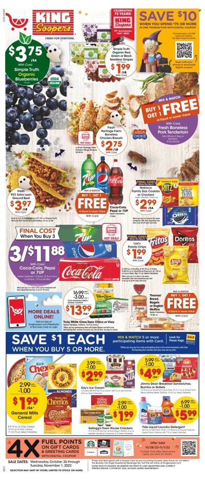 King Soopers (CO) Weekly Ad Flyer Specials October 26 to November 1, 2022