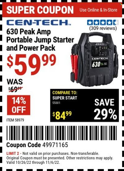 Harbor Freight Weekly Ad Flyer Specials October 26 to November 6, 2022