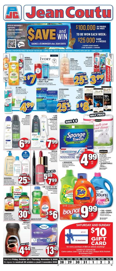 Jean Coutu (ON) Flyer October 28 to November 3