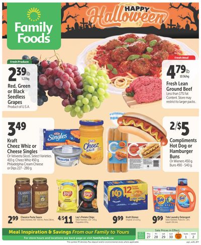 Family Foods Flyer October 27 to November 2