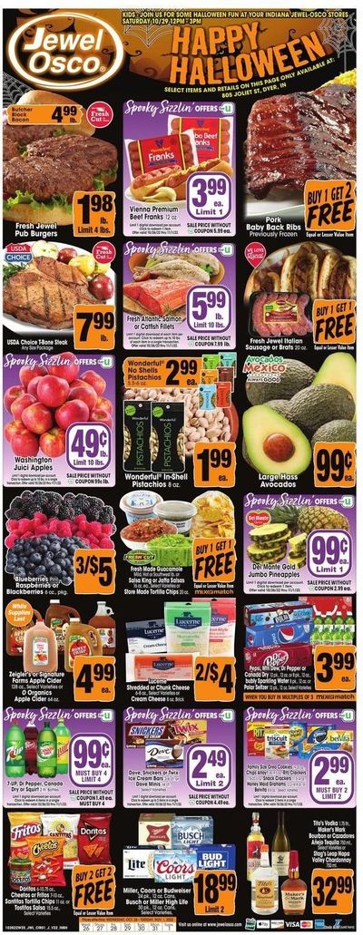 Jewel Osco (IN) Weekly Ad Flyer Specials October 26 to November 1, 2022