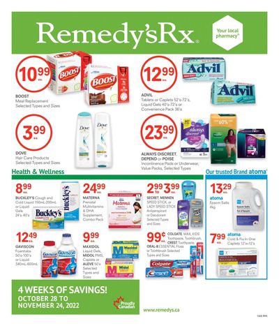 Remedy's RX Flyer October 28 to November 24