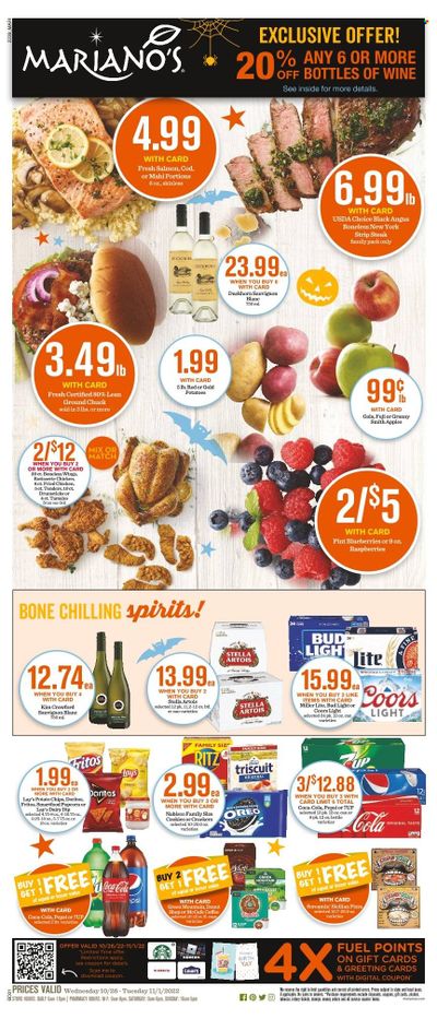 Mariano’s (IL) Weekly Ad Flyer Specials October 26 to November 1, 2022