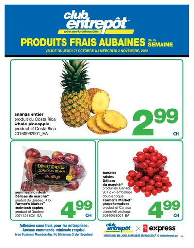 Wholesale Club (QC) Fresh Deals of the Week Flyer October 27 to November 2