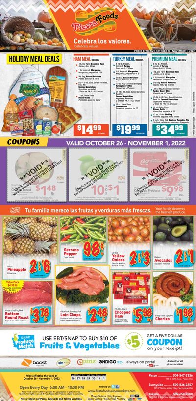 Fiesta Foods SuperMarkets (WA) Weekly Ad Flyer Specials October 26 to November 1, 2022