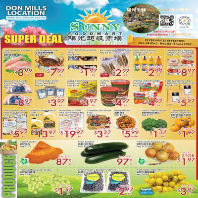 Sunny Foodmart (Don Mills) Flyer October 28 to November 3