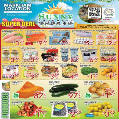 Sunny Foodmart (Markham) Flyer October 28 to November 3