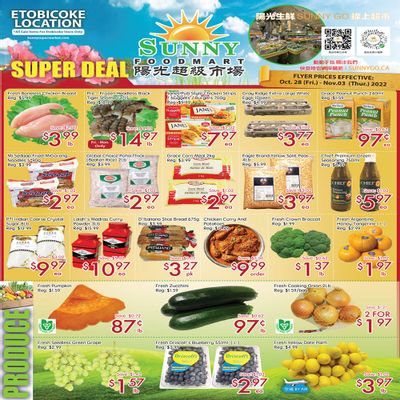 Sunny Foodmart (Etobicoke) Flyer October 28 to November 3