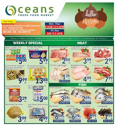 Oceans Fresh Food Market (West Dr., Brampton) Flyer October 28 to November 3