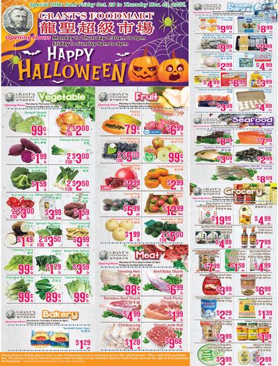 Grant's Food Mart Flyer October 28 to November 3
