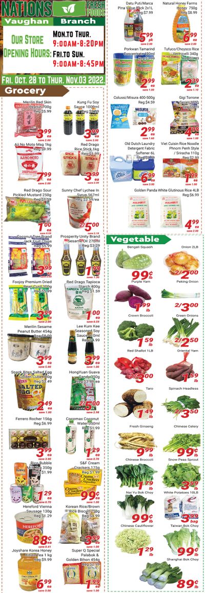 Nations Fresh Foods (Vaughan) Flyer October 28 to November 3