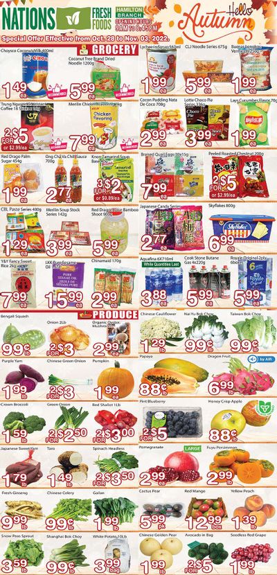 Nations Fresh Foods (Hamilton) Flyer October 28 to November 3