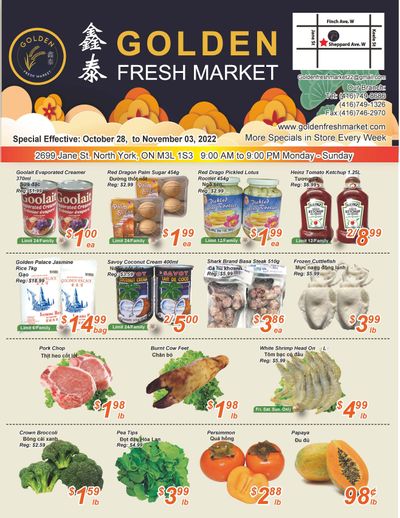Golden Fresh Market Flyer October 28 to November 3