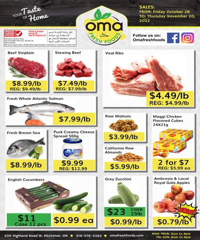 Oma Fresh Foods Flyer October 28 to November 3