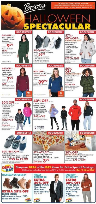 Boscov's (CT, DE, MD, NJ, NY, PA) Weekly Ad Flyer Specials October 27 to November 2, 2022