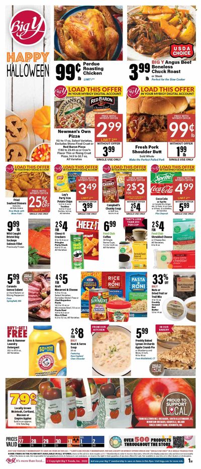 Big Y (MA) Weekly Ad Flyer Specials October 27 to November 2, 2022