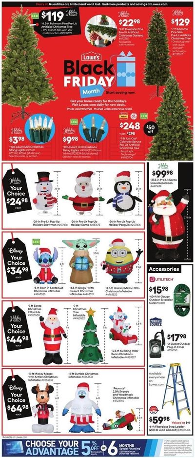 Lowe's Weekly Ad Flyer Specials October 27 to November 2, 2022