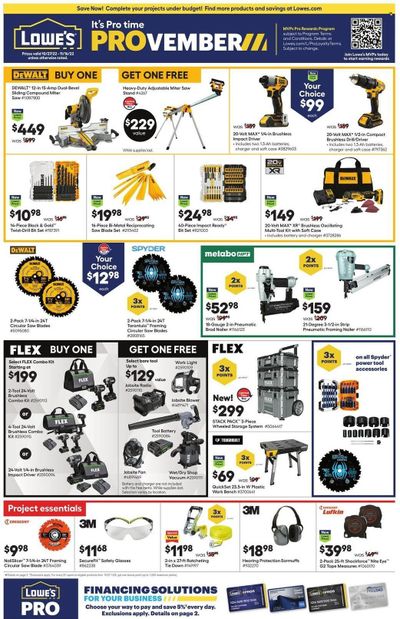 Lowe's Weekly Ad Flyer Specials October 27 to November 16, 2022