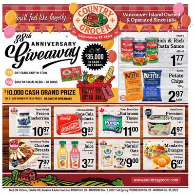 Country Grocer Flyer October 28 to November 3