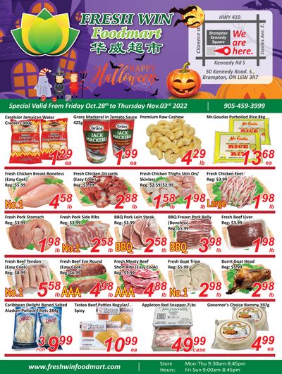Fresh Win Foodmart Flyer October 28 to November 3