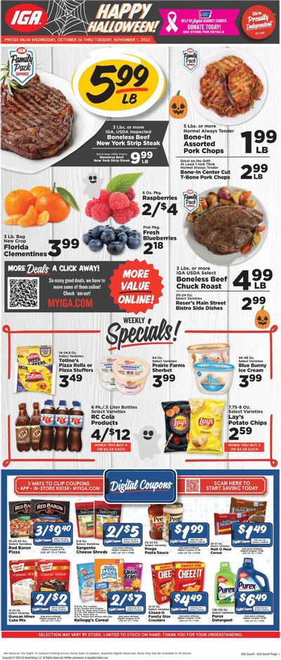 IGA (KY) Weekly Ad Flyer Specials October 26 to November 1, 2022