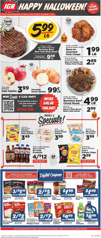 IGA (KY) Weekly Ad Flyer Specials October 26 to November 1, 2022