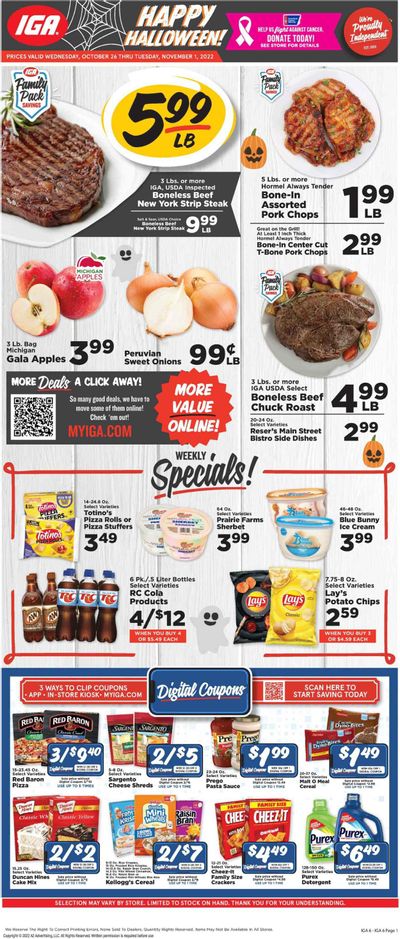 IGA (TN) Weekly Ad Flyer Specials October 26 to November 1, 2022