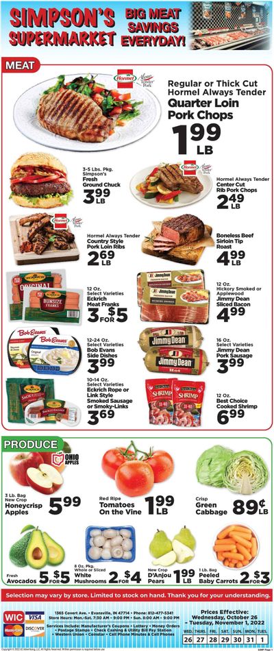 IGA (IN) Weekly Ad Flyer Specials October 26 to November 1, 2022