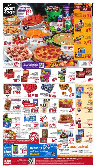 Giant Eagle (OH, PA) Weekly Ad Flyer Specials October 27 to November 2, 2022