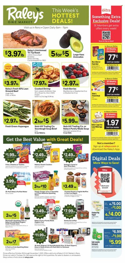 Raley's (NV) Weekly Ad Flyer Specials October 26 to November 1, 2022