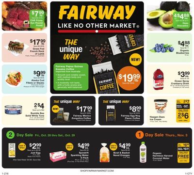 Fairway Market (CT, NJ, NY) Weekly Ad Flyer Specials October 28 to November 3, 2022